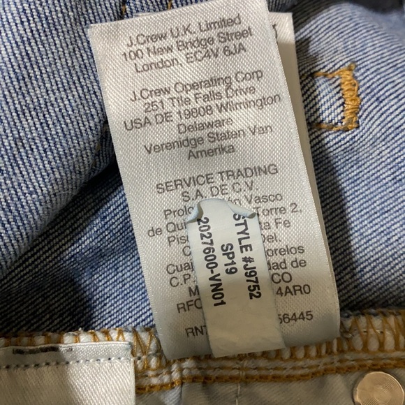 J Crew High-rise Toothpick Jean with Raw Hem, size 27 - Picture 8 of 8